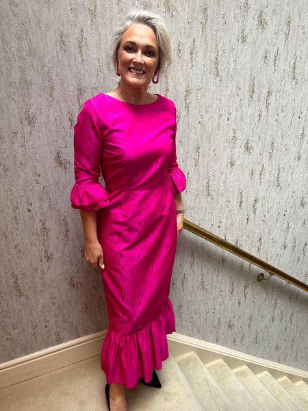 Fushia Taffeta Dress