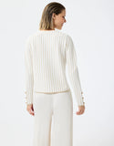 Gold stripe knit jacket