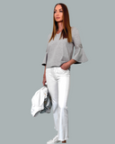 Pearl grey ,crystal top