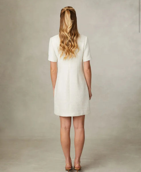 Cream  beaded collar dress