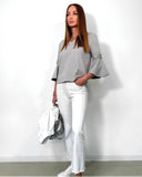 Pearl grey ,crystal top