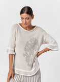 Elisa beige gold knit