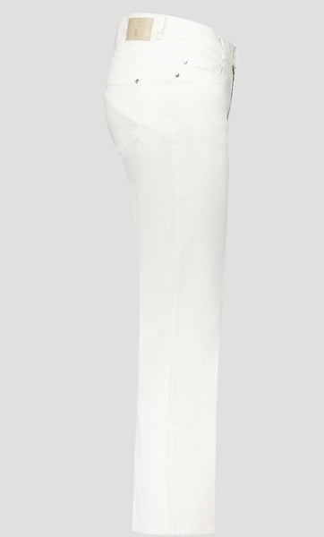 White crop denim jeans