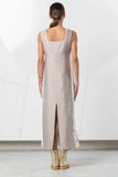 Elisa beige maxi dress