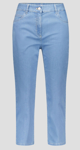 Gardeur cropped blue denim