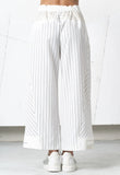 Elisa Ivory-Navy pinstripe pants
