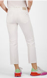 White crop denim jeans