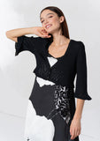 Elisa black sequin detail cardi