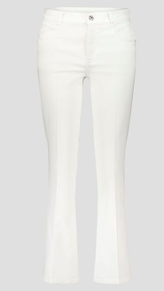 White crop denim jeans