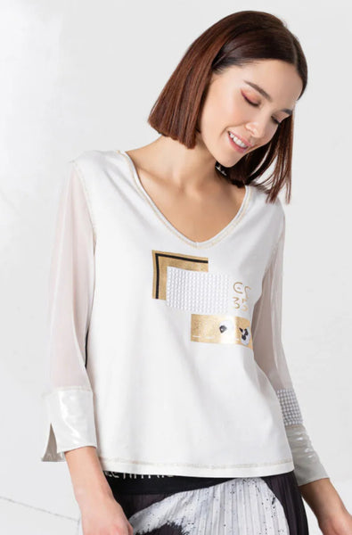 Elisa Pearl trim top