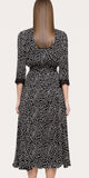 Polka dot midi dress .