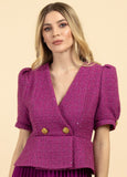 Taylor Pink tweed mix combi dress