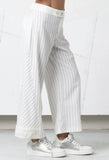 Elisa Ivory-Navy pinstripe pants