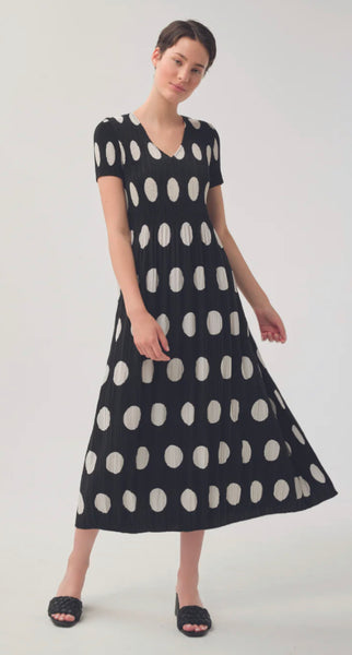 Monochrome Polka Dot Dress