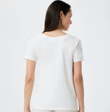 Cream gold brocade top