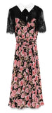Pink peonie & lace dress