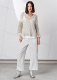 Elisa crochet knit sweater