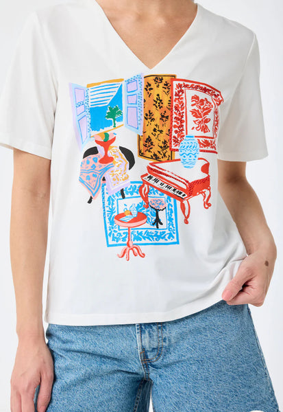 Summer paradise print Top