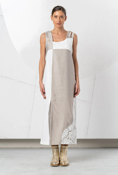 Elisa beige maxi dress