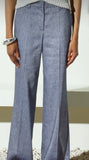 Marine  linen wide leg pants