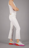White crop denim jeans