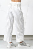 Elisa Ivory-Navy pinstripe pants