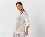 Elisa beige gold knit