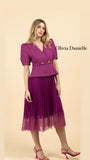 Taylor Pink tweed mix combi dress