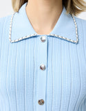 Powder Blue knit top