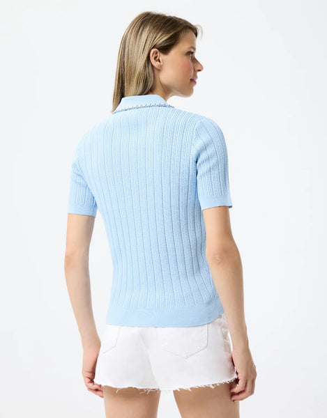 Powder Blue knit top