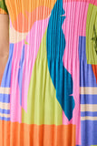 Racing Colours print Midi dress