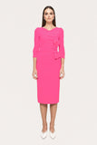 Deep pink pencil midi  dress