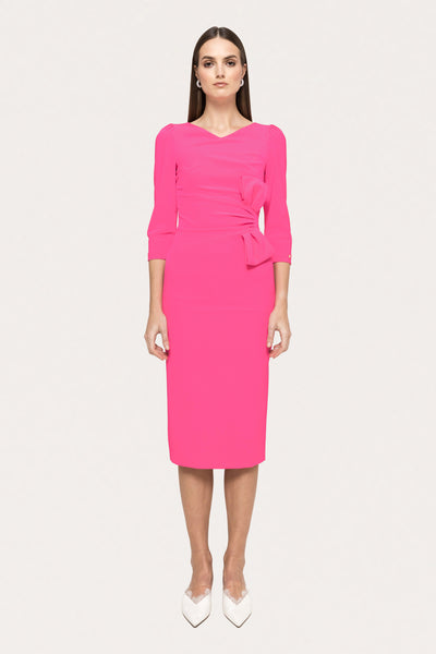 Deep pink pencil midi  dress