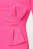 Deep pink pencil midi  dress