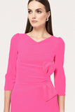 Deep pink pencil midi  dress