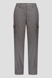 Fine check cargo pants