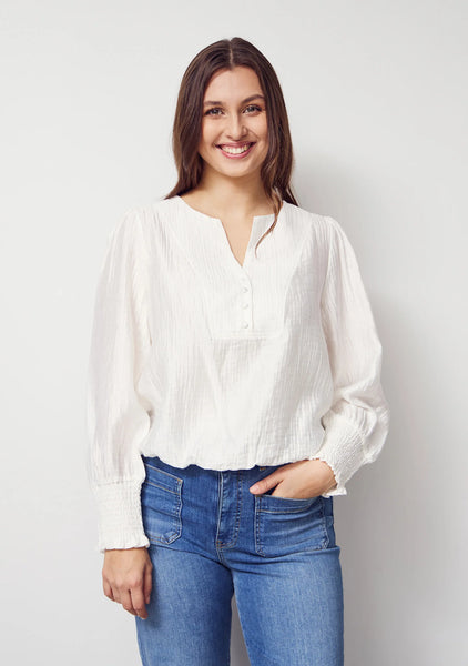 Cream blouson top