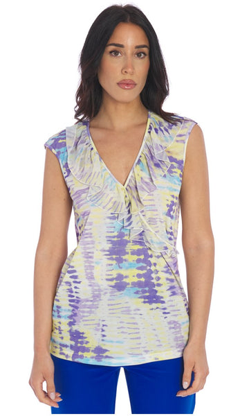 Lucky lu Lilac lime print top