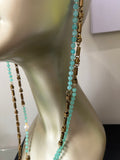 Aqua Agate double strand necklace