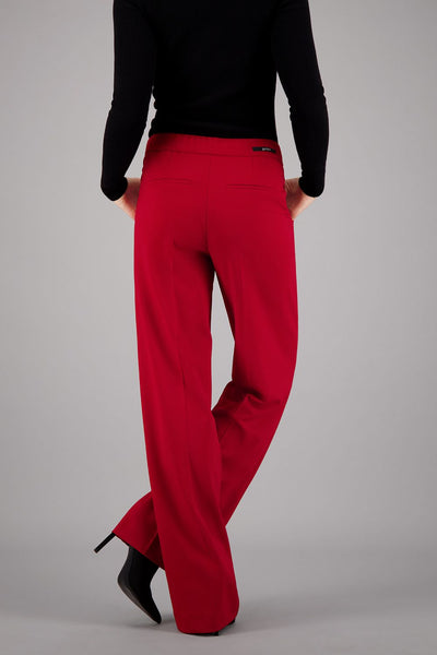 Red wide leg pants