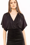 Black Midi fine jersey Dress