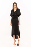 Black Midi fine jersey Dress