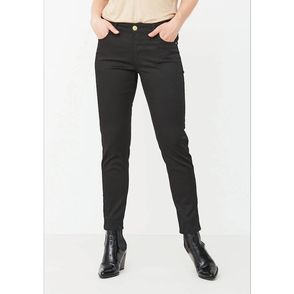 Black jeans pants zip hem