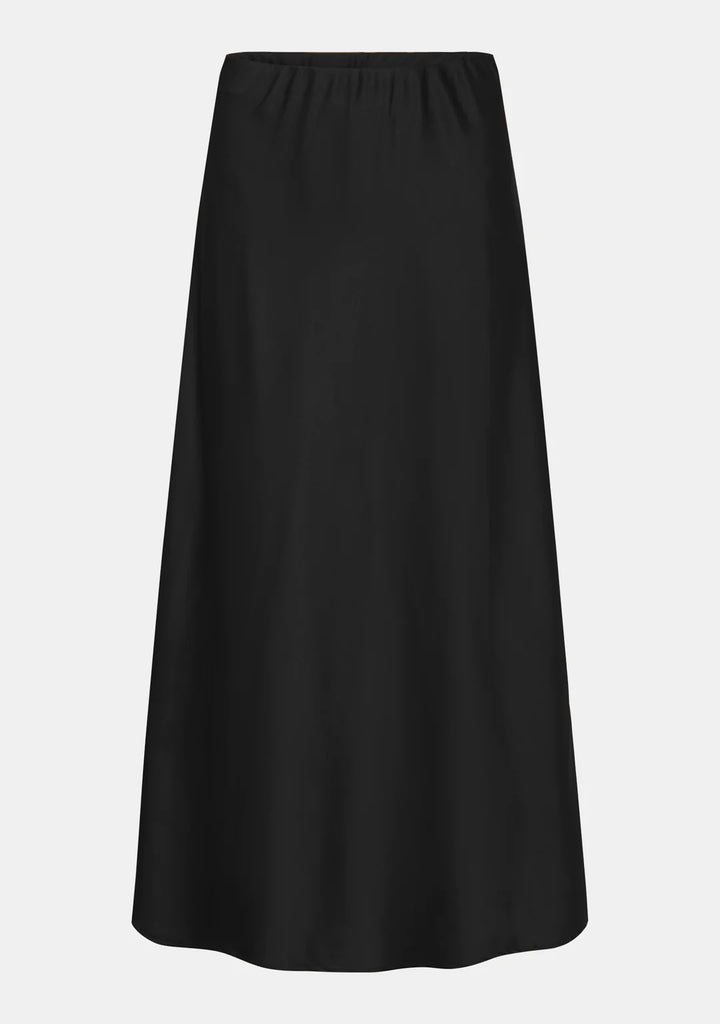 Black satin hotsell finish skirt