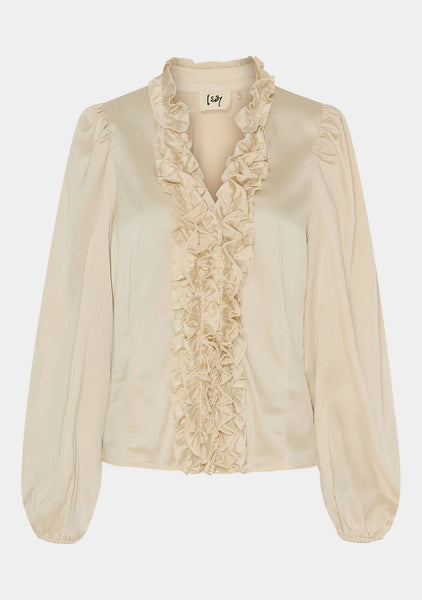 I Say Steff Sand frill Top