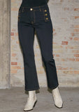 Lido button dark denim pants