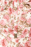 Pink peonie print midi