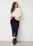 Black midi pencil Warm Jersey skirt