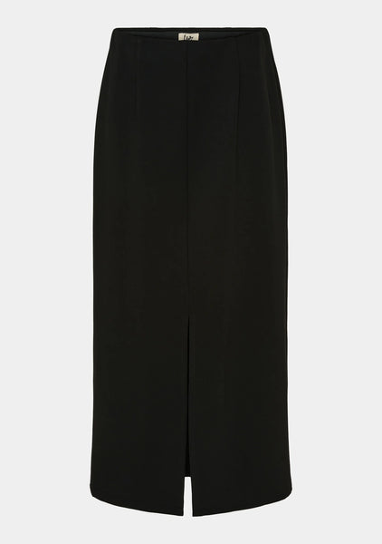 Black midi pencil Warm Jersey skirt