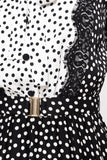 Polka dot midi dress .